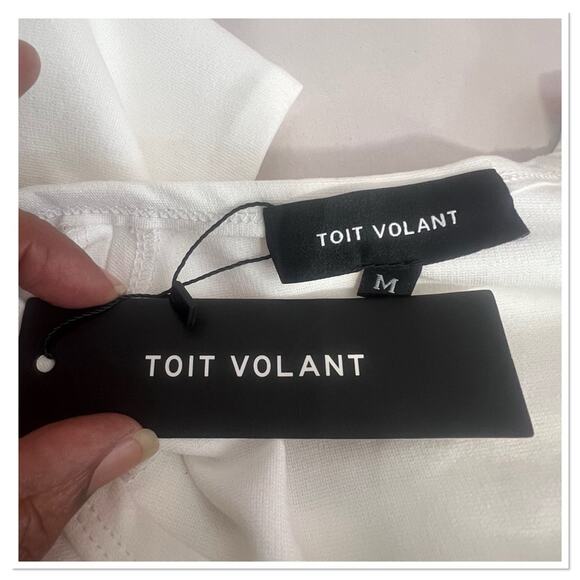 Toit Volant Frankie Viscose Blend Cut Outs Midi Dress Sz M NWT - Picture 5 of 6